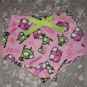 Small Invader Zim GIR Plush Shorts with Green Bow from Five Below